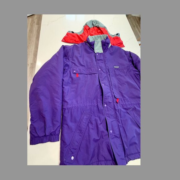 Patagonia Men's Insulated Hooded Parka - Medium PURPLE - Picture 6 of 7